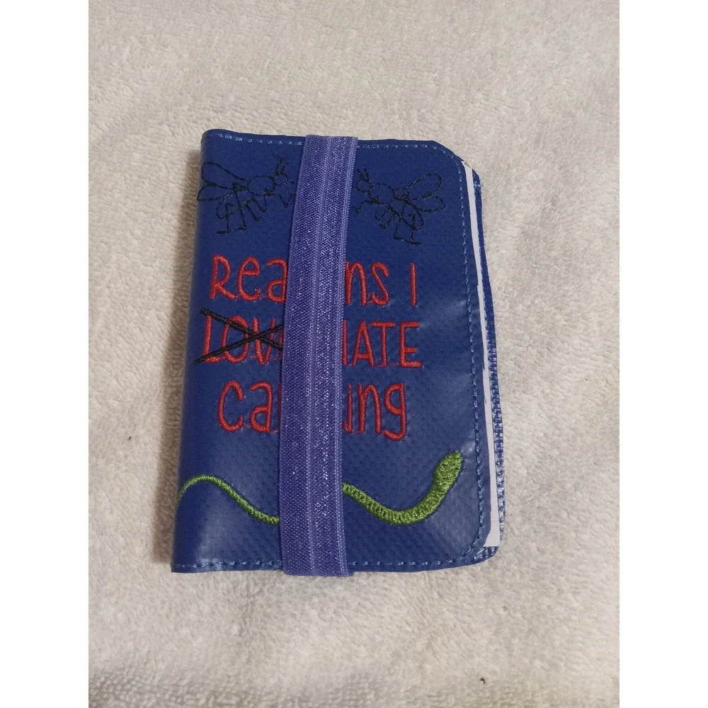 Blue Accordion Wallet Camping Snake Bee Reasons‎ I Hate Camping Zippered Pouch